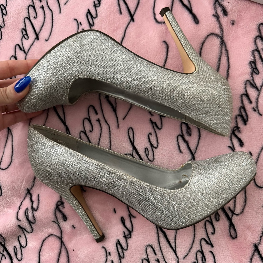 Elegant Silver High Heels